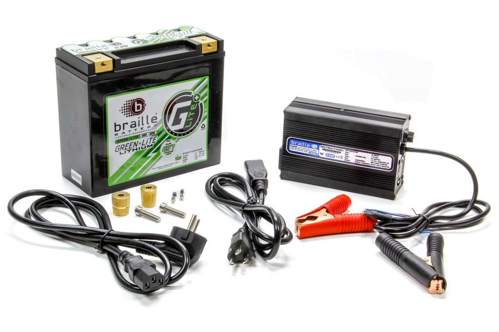 BRAILLE AUTO BATTERY G20C - Lithium 12 Volt Battery Green Lite w/Charger image