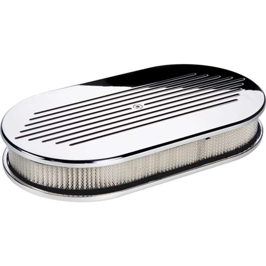 BILLET SPECIALTIES 15420 - Large Oval Ball Milled Air Cleaner image