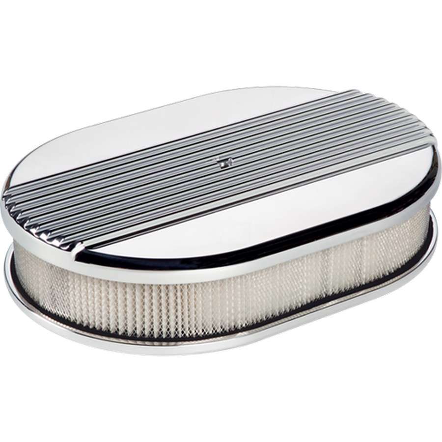 BILLET SPECIALTIES 15630 - Small Ribbed Oval Air Cleaner image