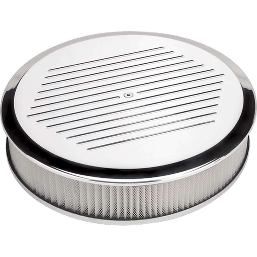 BILLET SPECIALTIES 15820 - Air Cleaner 14in Round Ball Milled Polished image