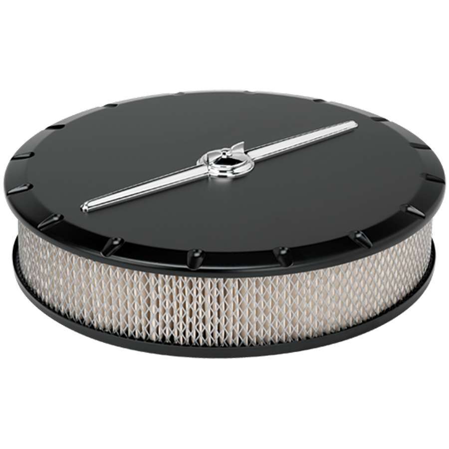 BILLET SPECIALTIES 15824 - 14in Air Cleaner Strmlne Black image