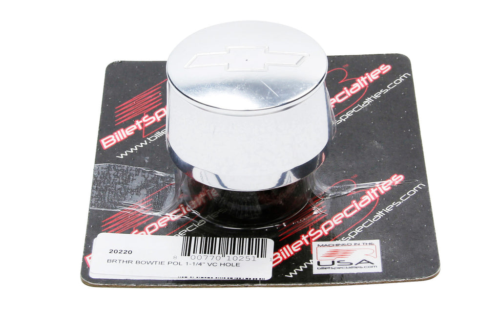 BILLET SPECIALTIES 20220 - Bowtie Breather Fits 1-1/4in VC Hole image
