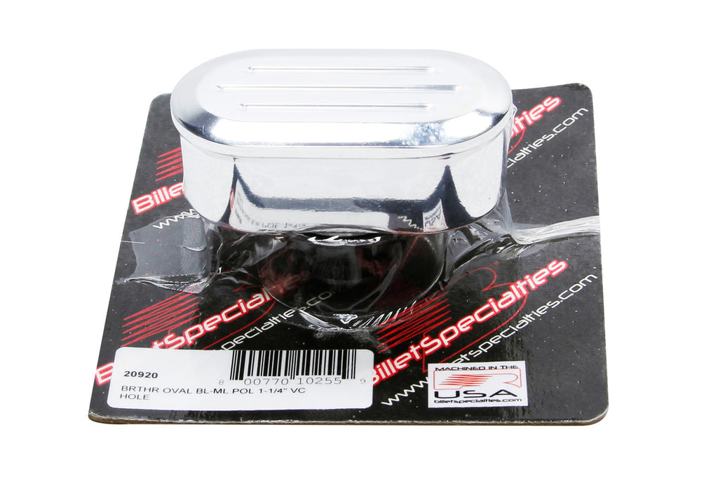 BILLET SPECIALTIES 20920 - Polished Breather Oval Style image