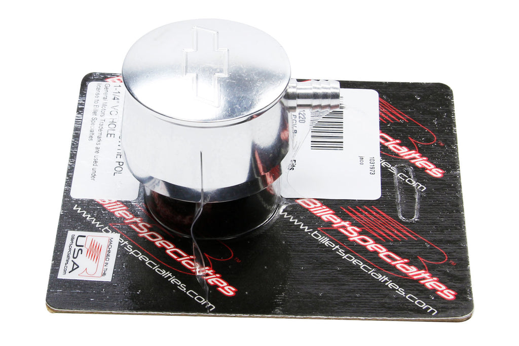 BILLET SPECIALTIES 21220 - Bowtie PCV Breather Fits 1-1/4in VC Hole image