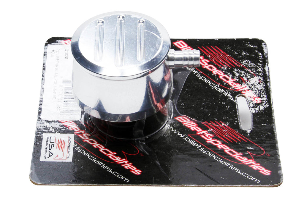 BILLET SPECIALTIES 21820 - Polished PCV Breather Ball Milled image