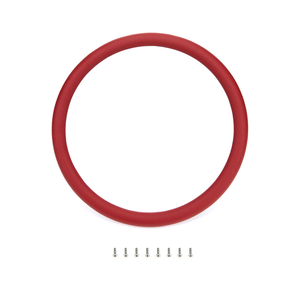 BILLET SPECIALTIES 29005 - Steering Wheel Red Wrap Leather Half image