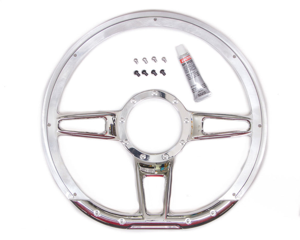 BILLET SPECIALTIES 29409 - Steering Wheel Formula D-Shaped 14in Polished image