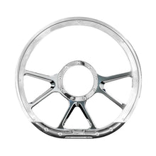 Load image into Gallery viewer, BILLET SPECIALTIES 29475 - Steering Wheel 14in D-Sh ape Prism Polished image
