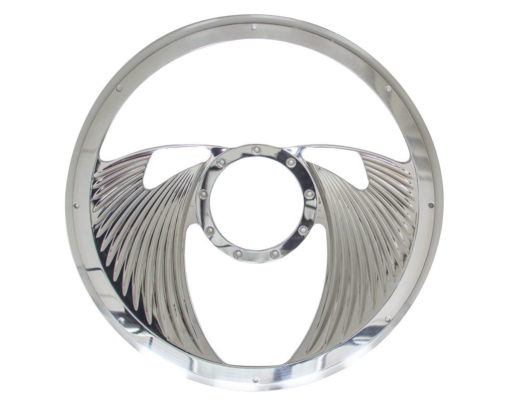 BILLET SPECIALTIES 29825 - Half Wrap Steering Wheel -Eagle Polished image