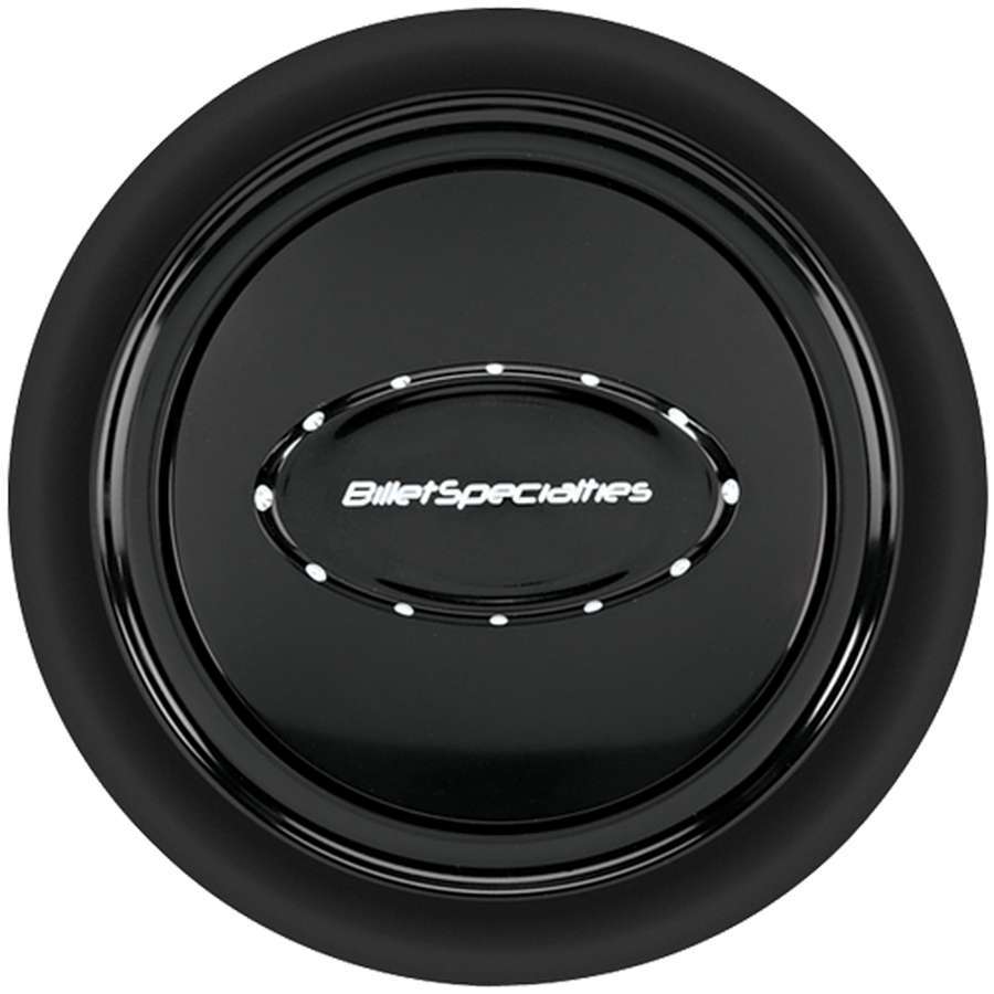 BILLET SPECIALTIES 32729 - Horn Button Smooth Black Anodized image