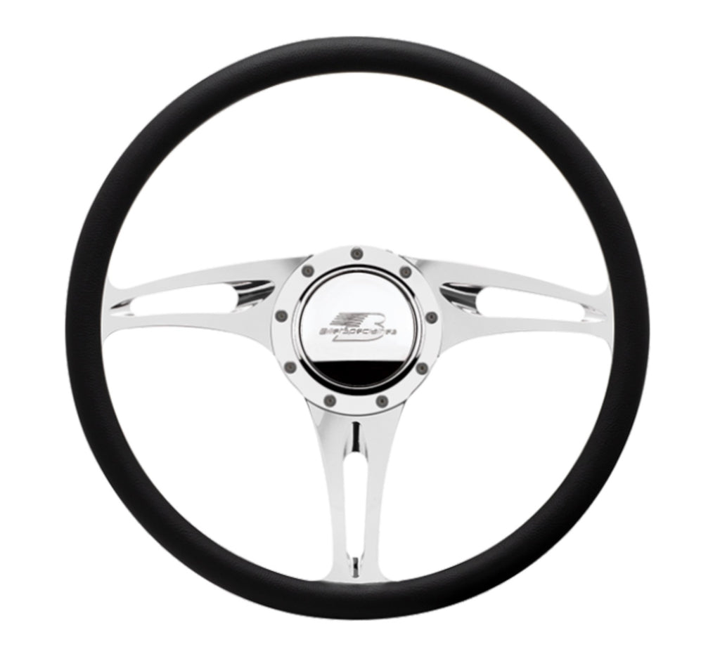 BILLET SPECIALTIES 34322 - Steering Wheel Half Wrap 15.5in Stealth image