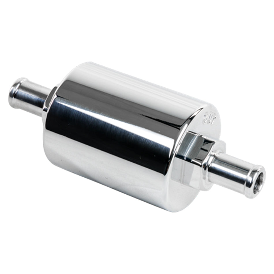 BILLET SPECIALTIES 42130 - In Line Fuel Filter 3/8 in Barbed Polished image