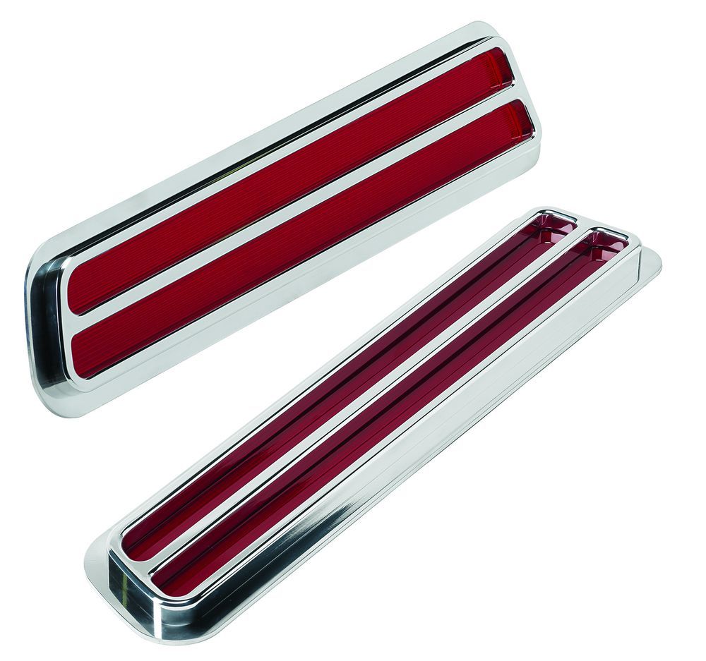 BILLET SPECIALTIES 61737 - 1969 Camaro Taillights Polished Slotted image