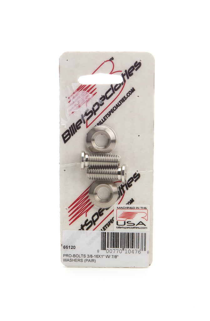 BILLET SPECIALTIES 66120 - 3/8-16 x 1in SS Bolts Pair image