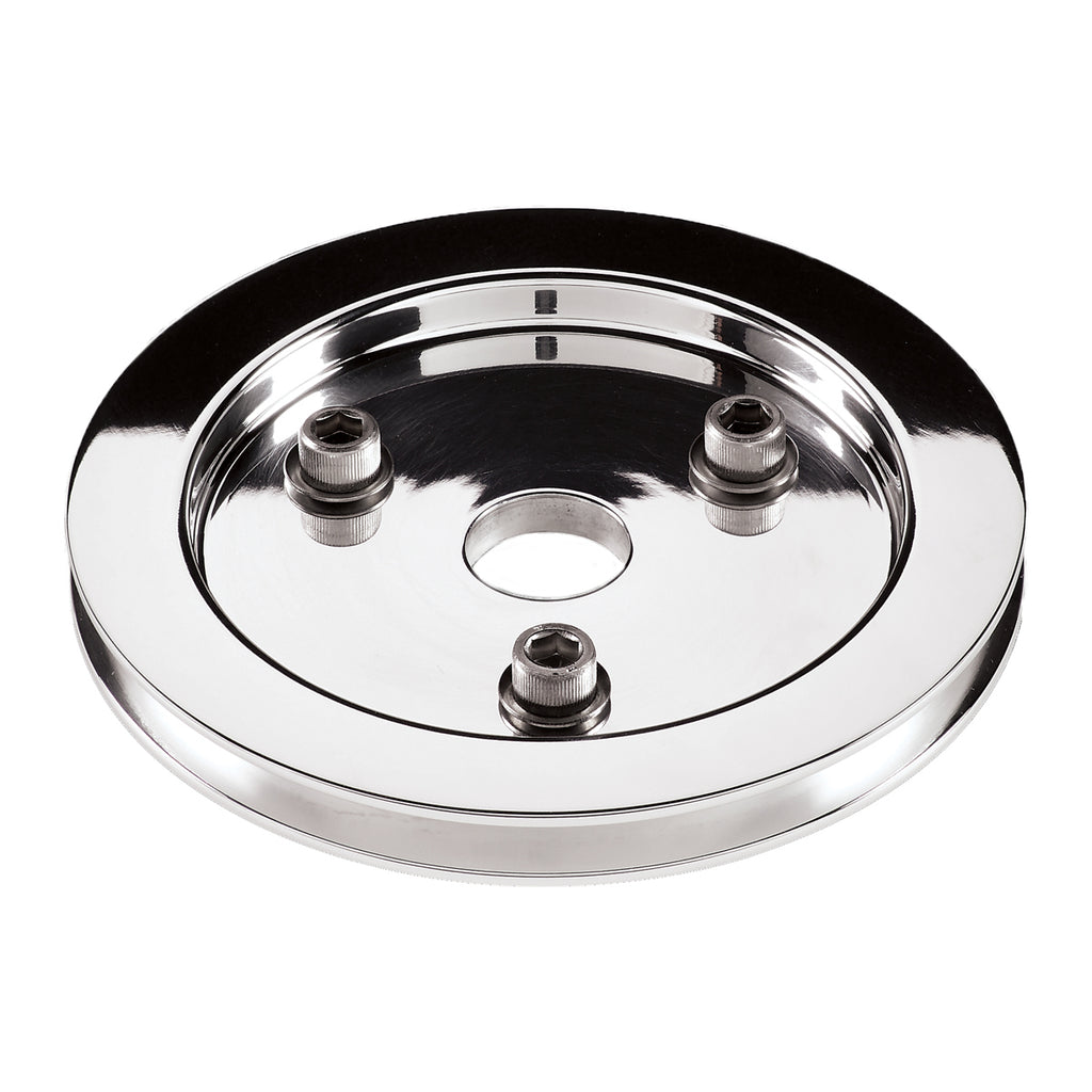 BILLET SPECIALTIES 79210 - BBC 1 GRV Crank Pulley LWP Polished image