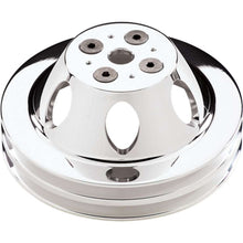 Load image into Gallery viewer, BILLET SPECIALTIES 80220 - Polished SBC 2 Groove Upper Pulley image