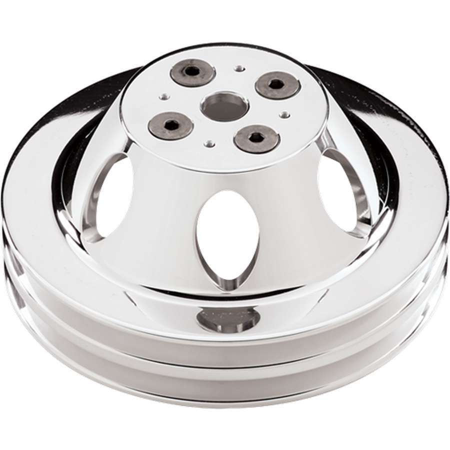 BILLET SPECIALTIES 82220 - Polished BBC 2 Groove Upper Pulley image
