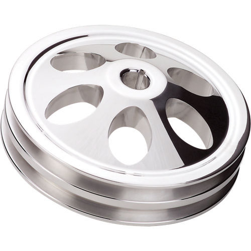 BILLET SPECIALTIES 86220 - Power Steering Pulley 2 Groove Keyway 66-76 GM image