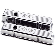Load image into Gallery viewer, BILLET SPECIALTIES 95127 - SBC Short Checkered Flag Valve Covers image
