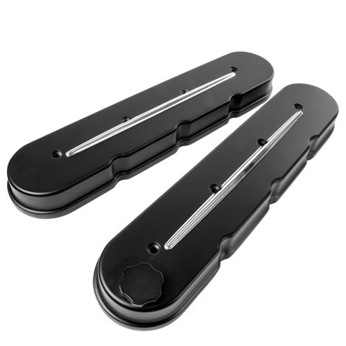 BILLET SPECIALTIES 95424 - LS Streamline Valve Covers Satin Black image
