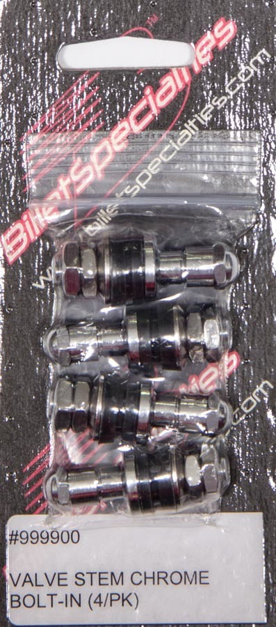 BILLET SPECIALTIES 999900 - Valve Stem Chrome Bolt- In 4-PK image