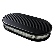 Load image into Gallery viewer, BILLET SPECIALTIES BLK15640 - Air Cleaner Large Oval Ribbed Black image