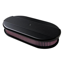 Load image into Gallery viewer, BILLET SPECIALTIES BLK15650 - Air Cleaner Dual Quad Ribbed Black image