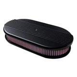 Air Cleaner Dual Quad Ribbed Black