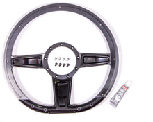 Load image into Gallery viewer, BILLET SPECIALTIES BLK29402 - Steering Wheel Camber D-Shaped 14in Black image