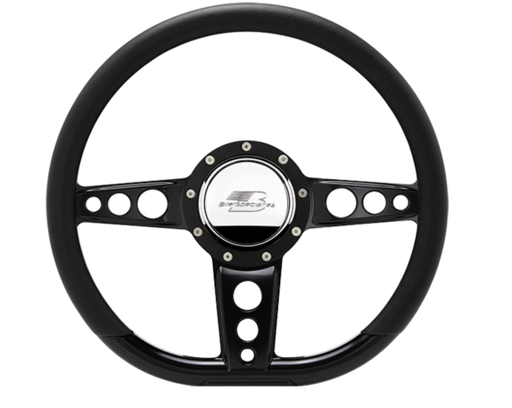BILLET SPECIALTIES BLK29427 - Steering Wheel 14in D- Shape Trans Am Black image