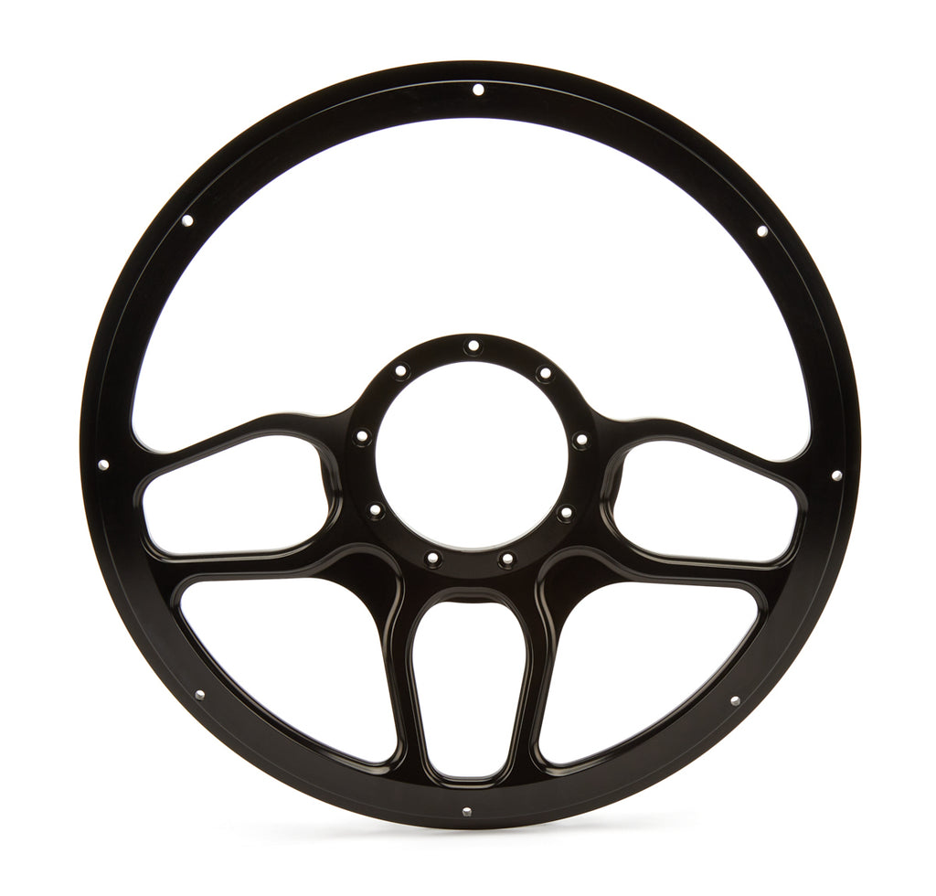 BILLET SPECIALTIES BLK30102 - Steering Wheel 1/2 Wrap Win Lite Black image