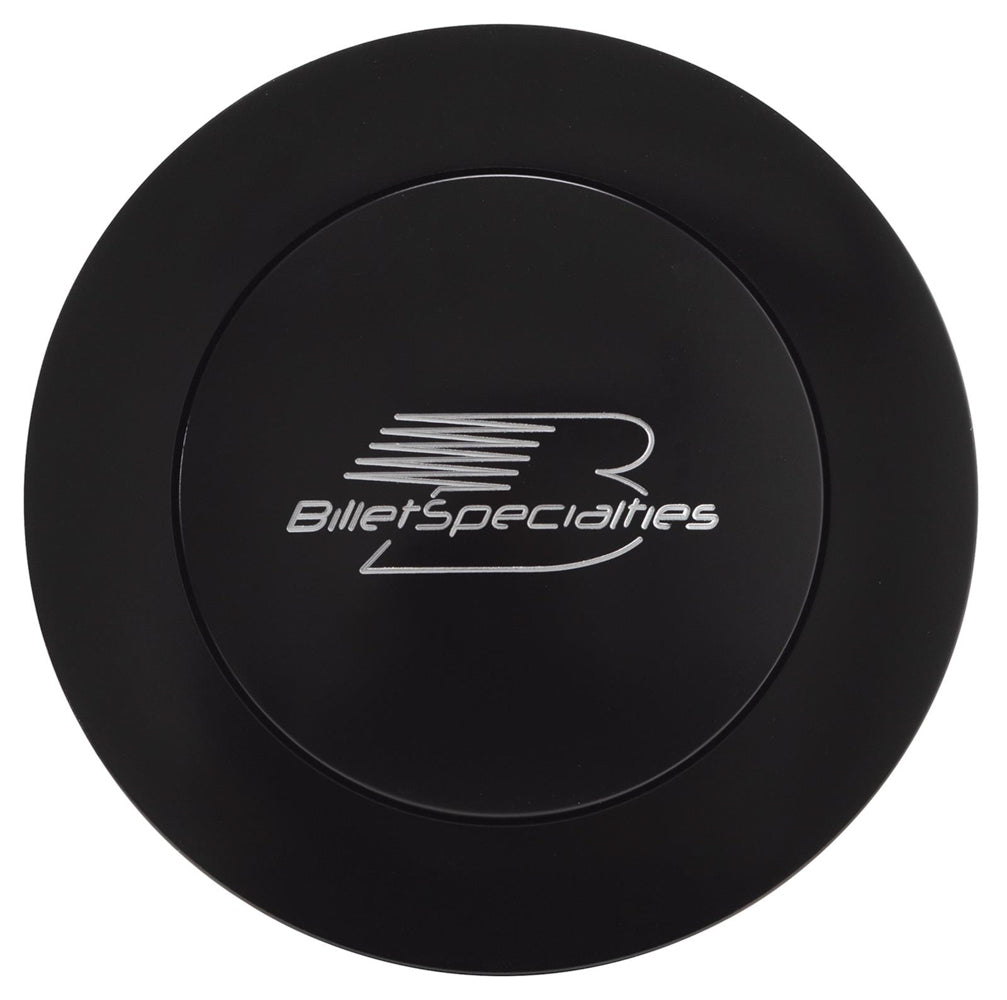 BILLET SPECIALTIES BLK32625 - Horn Button Large Black Billet Specialties Logo image
