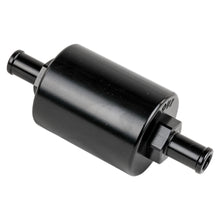 Load image into Gallery viewer, BILLET SPECIALTIES BLK42130 - In Line Fuel Filter 3/8 in Barbed Black image