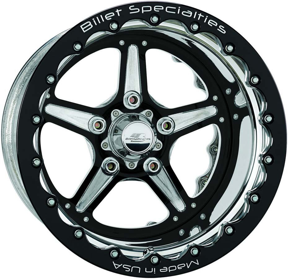 BILLET SPECIALTIES BRDB35106145N - Street Lite Black Wheel 15X10 4.5in BS image