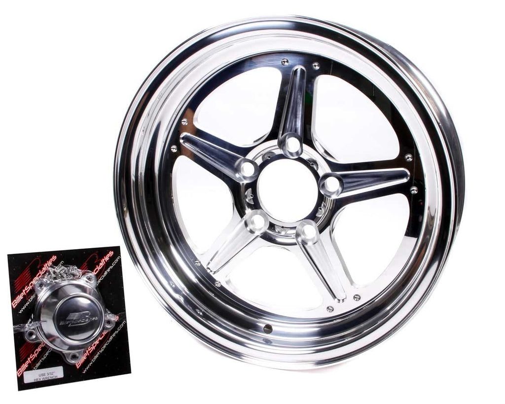 BILLET SPECIALTIES RS035356117N - Street Lite Wheel 15x3.5  1.75 BS 5x4.75 BC image