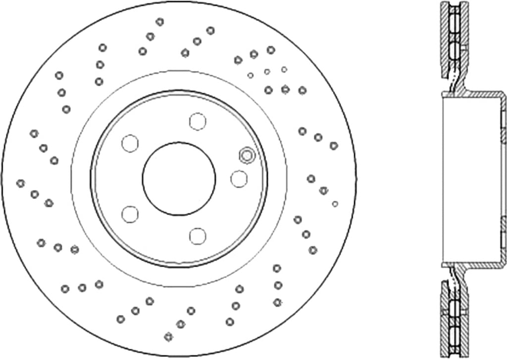 CENTRIC BRAKE PARTS 128.35120 - Premium OE Design Drille d Brake Rotor image
