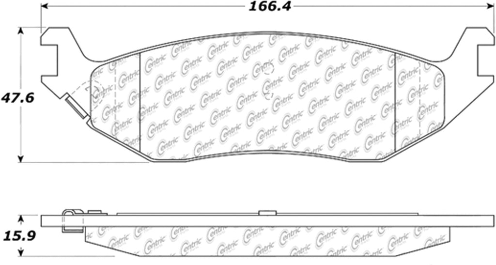 CENTRIC BRAKE PARTS 306.08980 - Fleet Performance Brake Pads with Hardware image