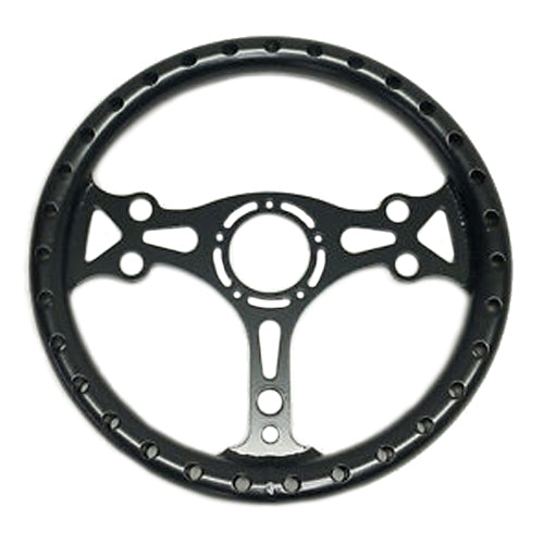 CHASSIS ENGINEERING 2741 - 13in Black Alum. Dished Steering Wheel image