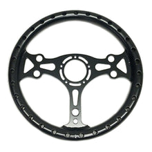 Load image into Gallery viewer, CHASSIS ENGINEERING 2741 - 13in Black Alum. Dished Steering Wheel image