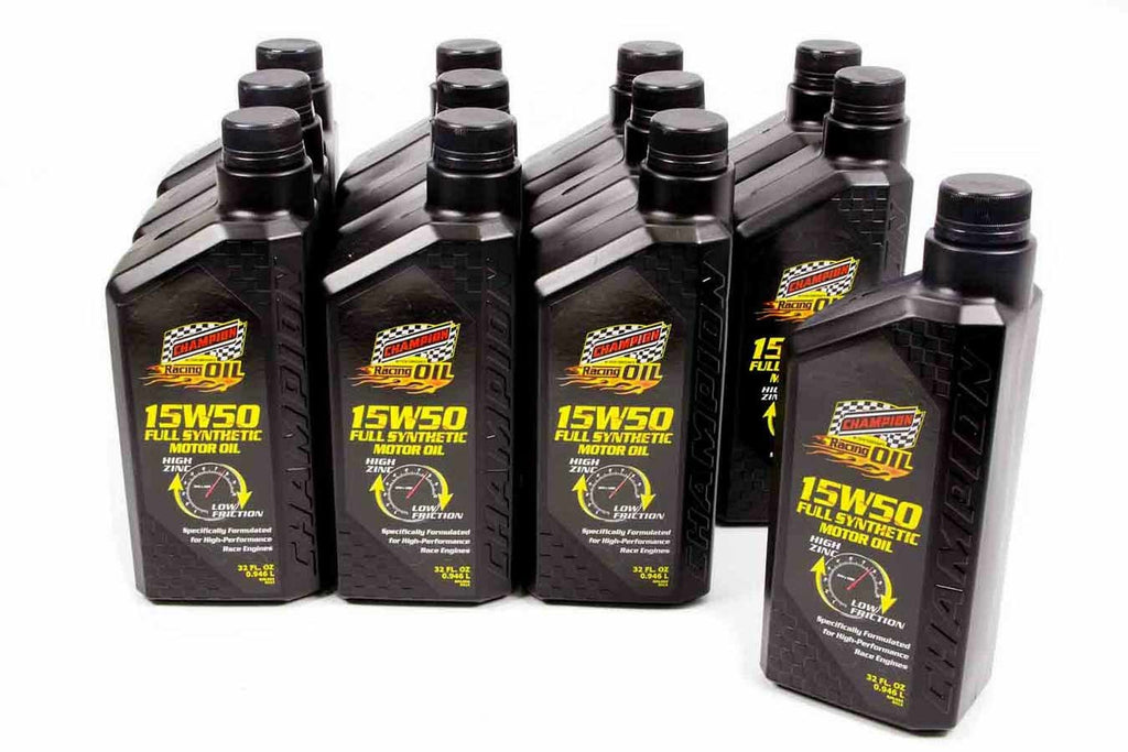 CHAMPION BRAND 4309H-12 - 15w50 Synthetic Racing Oil 12x1Qt image