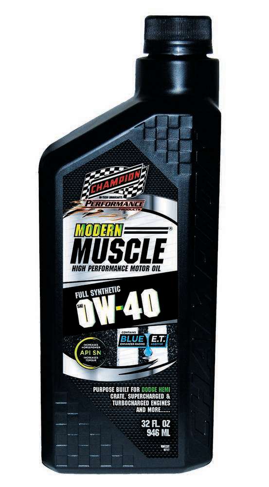 CHAMPION BRAND 4402H - Modern Muscle 0w40 Oil 1 Qt. Full Synthetic image