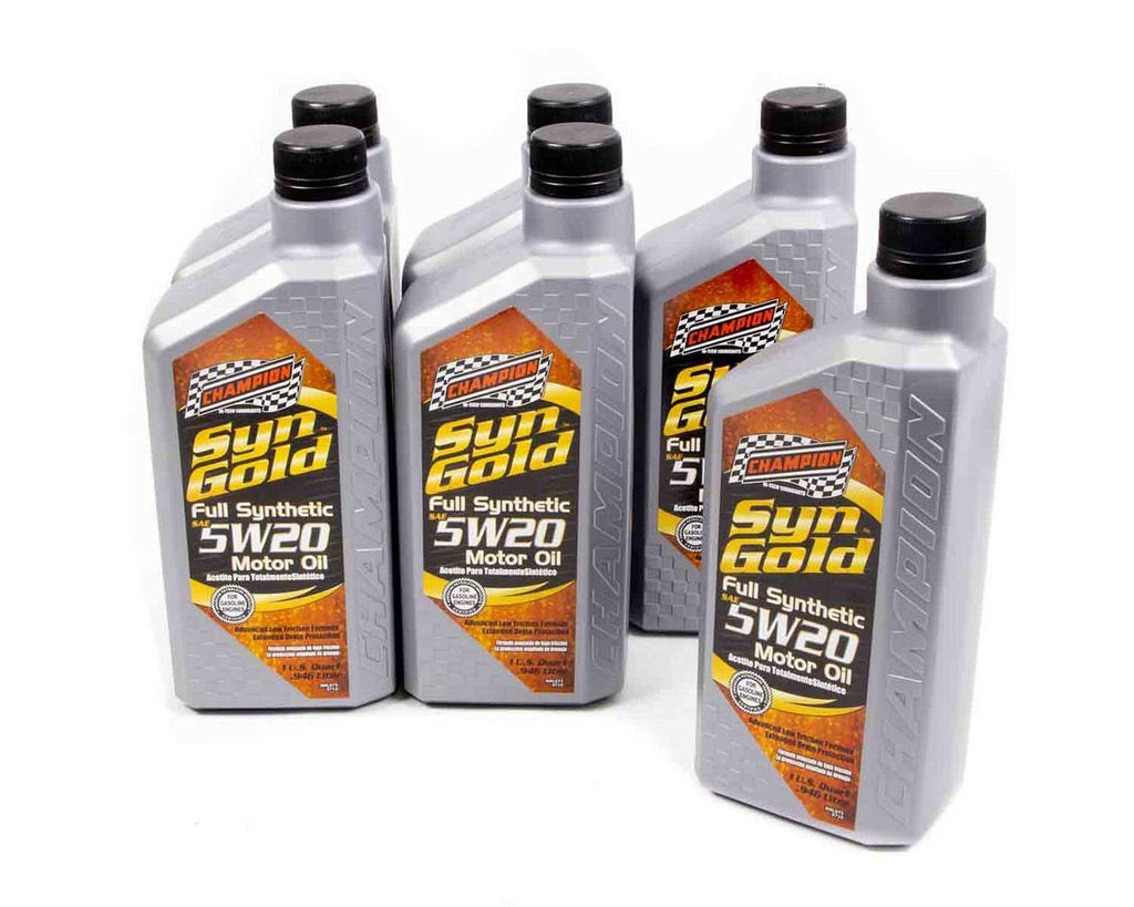 CHAMPION BRAND 4430H-6 - 5W20 SynGold Synthetic oil Case 6x1 Quarts image