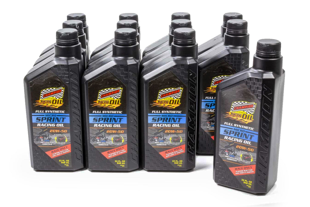 CHAMPION BRAND 4446H-12 - Micro Sprint Oil 20w50 Case 12 x 1 Quart image