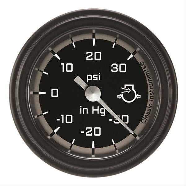 CLASSIC INSTRUMENTS AX141GBLF - Autocross Grey Boost/Vac 2-1/8 Full Sweep image