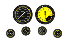 Load image into Gallery viewer, CLASSIC INSTRUMENTS AX151YBLF - Autocross Yellow 6 Gauge Set 2-1/8 Full Sweep image