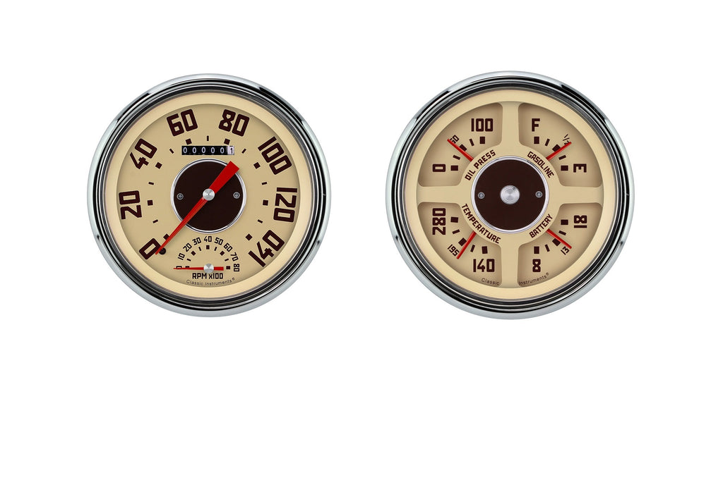 CLASSIC INSTRUMENTS CT47GM62 - 47-53 Chevy Truck Quad Gauge image