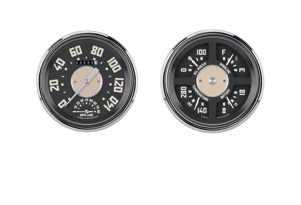 CLASSIC INSTRUMENTS CT47OE62 - 47-53 Chevy Truck Quad Gauge w/Tach image