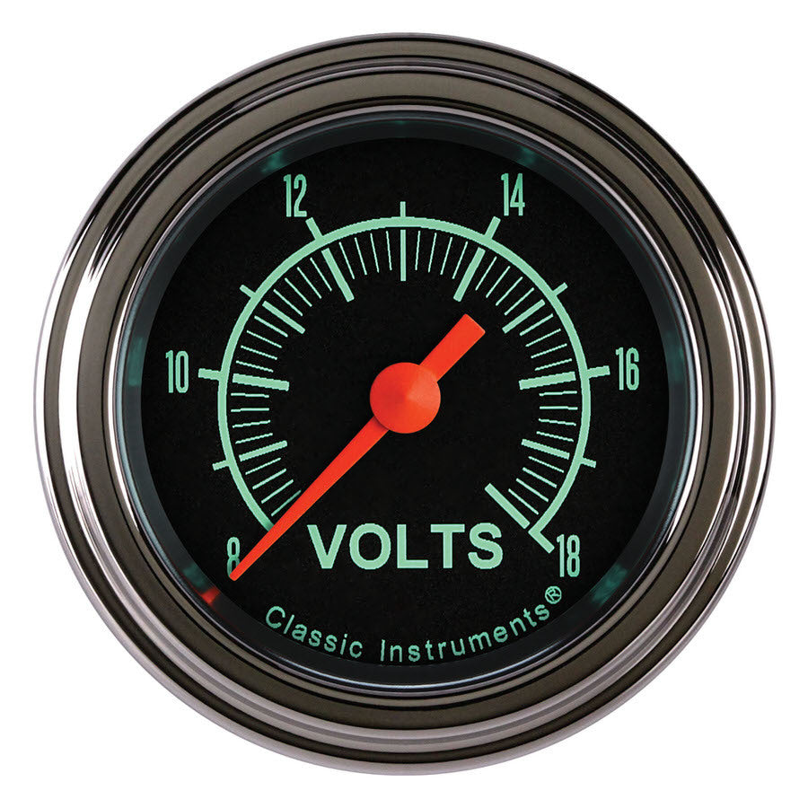 CLASSIC INSTRUMENTS GS130SLF - G/Stock Volt Gauge 2-1/8 Full Sweep image