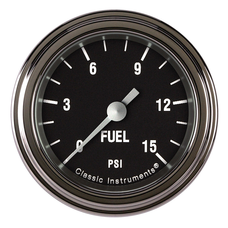 CLASSIC INSTRUMENTS HR145SLF - Hot Rod Fuel Pressure 15 PSI 2-1/8 Full Sweep image