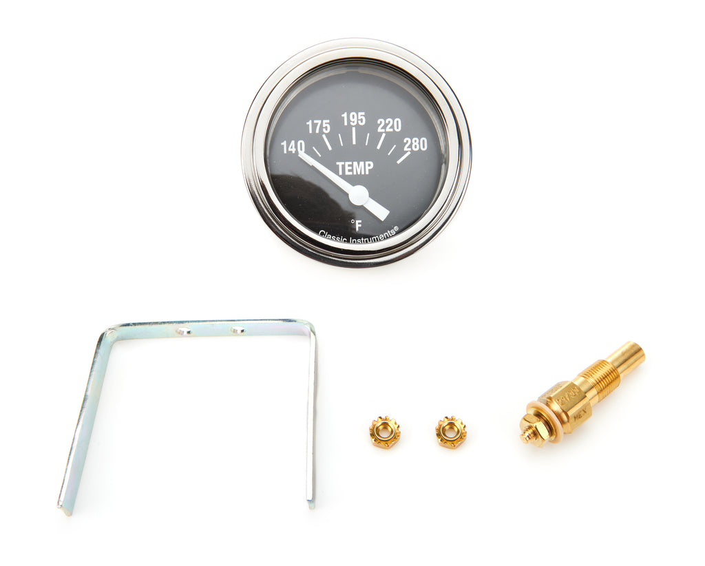 CLASSIC INSTRUMENTS HR226SLF-02 - Hot Rod Temperature Gaug e 2-5/8 Short Sweep image